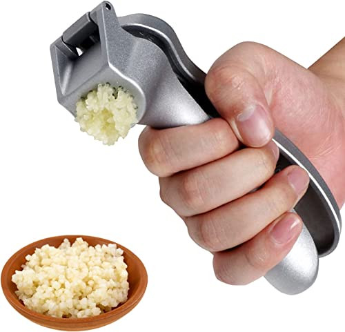 Longmann Pamper'd Ch'f Garlic Press Garlic Mincer EasySqueeze Ergonomic Handle No Need