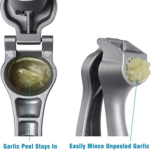 Longmann Pamper'd Ch'f Garlic Press Garlic Mincer EasySqueeze Ergonomic Handle No Need