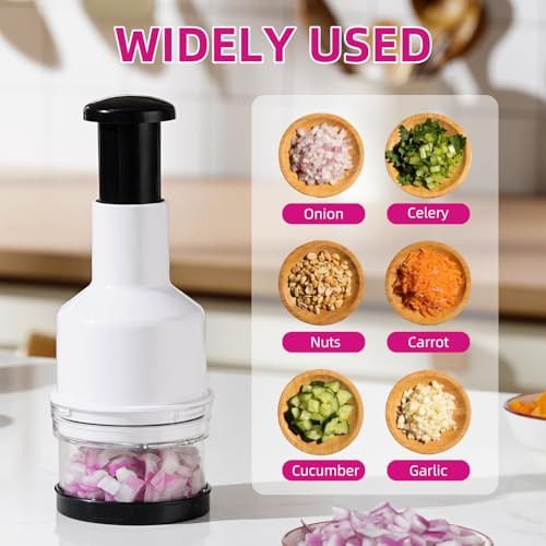 Fooyoubei Vegetable Chopper Onion Chopper Garlic Chopper Nuts Chopper White