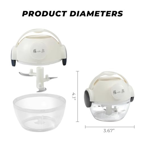 Zhang Xiao Quan Since 1628 Mini Manual Vegetable Chopper Portable Pull String Food Chopper 170Ml
