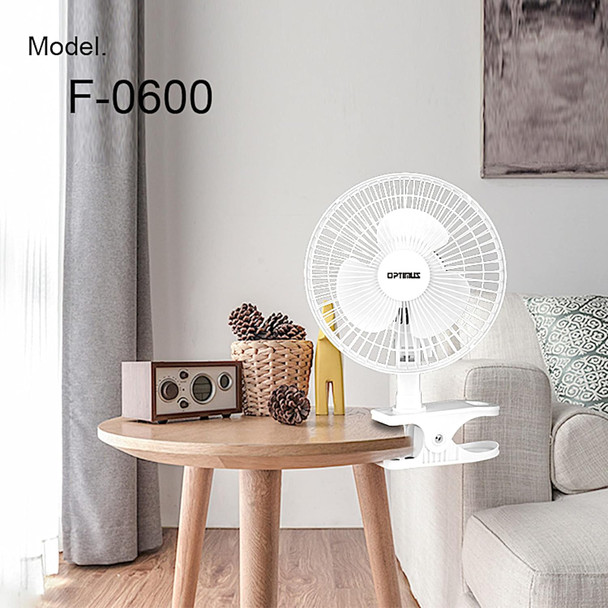 Optimus F0600 6 Electric Fan, White Optimus F0600 6 Electric Fan, White
