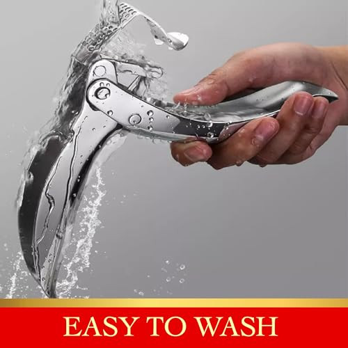 Coolklick Heavy Duty Garlic Press No Peeling Needed Stainless Steel Professional Garlic Stainless Steel