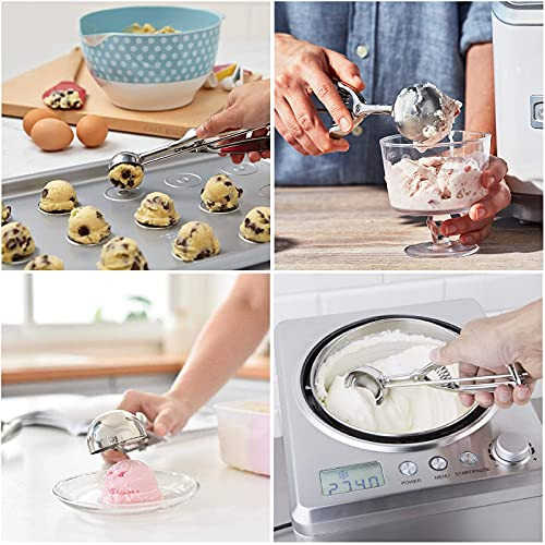 Otehetot Ice Cream Scoop Cookie Scoop Set Stainless Steel Ice Cream Scooper 3Pcs Set Of 3