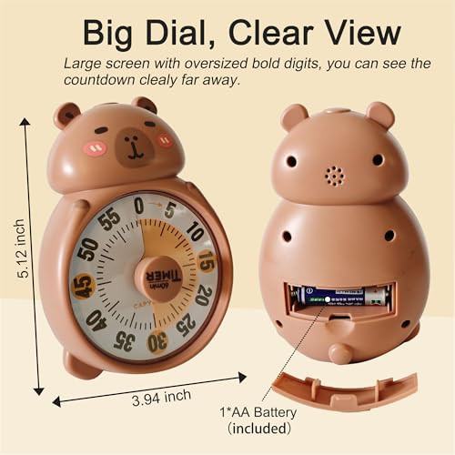 Nuoswek Cute Visual Timer For Kids Kids 60 Minute Countdown Timer For