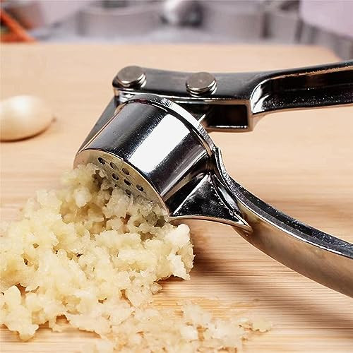 Kintegood 5In1 Stainless Steel Garlic Press MultiFunction Kitchen Gadget With Mincer Crusher Stainless Steel