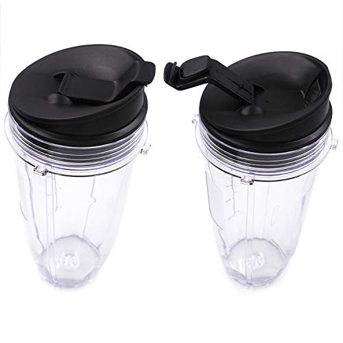 Buecmue Blender Cup With Lid Cups For Ninja Auto Iq Bl480 24 Oz 2 Pack