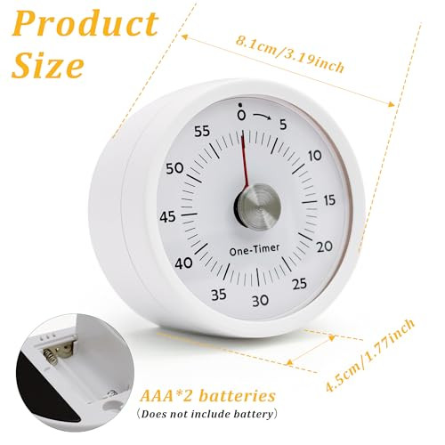 Bxf Sports Visual TimerKitchen Timer For Cooking With Alarm and Silent Operation60Minute CountdownMagnetic