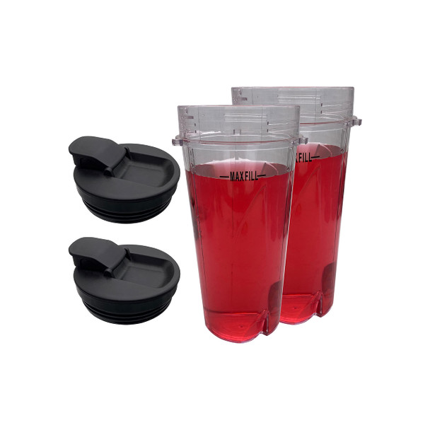 Cxq Cup With 3 Tabs And Spout Lid Compatible With Ninja 16Oz 600W
