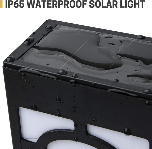 Otdair Solar Lights Outdoor, 2Modes Decorative Led Solar Fence Lights Waterproof, Solar Deck Lights For Deck, Fence, Patio, Yard