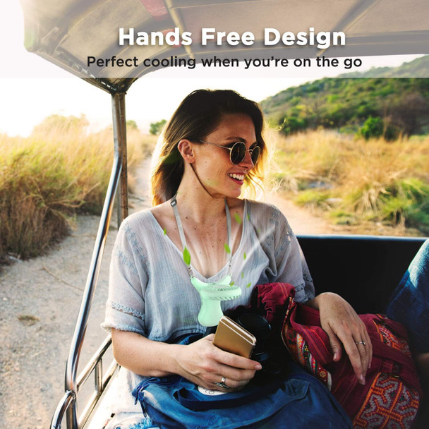 Outxe Personal Necklace Mini Fan 3000Mah HandsFree Portable Fan Usb 3 Settings, Folding Electric Cooling Fan Handheld Fan Outxe Personal Necklace Mini Fan 3000Mah HandsFree Portable Fan Usb 3 Settings, Folding Electric Cooling Fan Handheld Fan