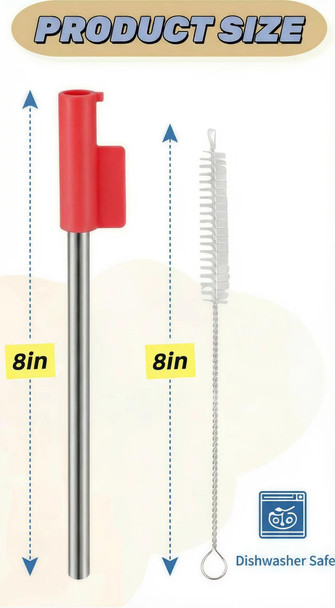 Stramior Straws Compatible With Original Br'mate Era Tumbler Stainless Steel Straws 8 Inch 40 Oz