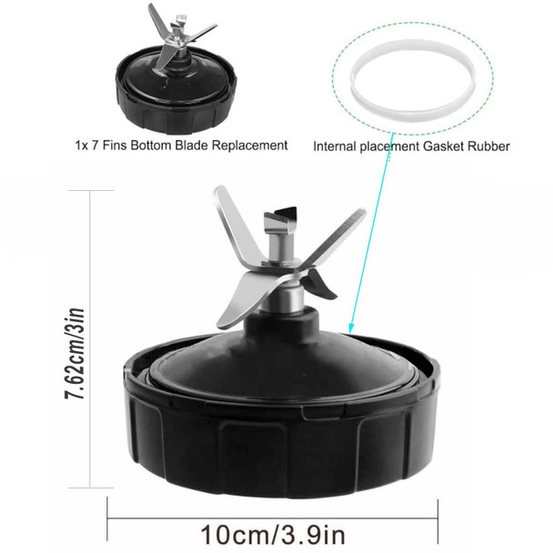 Aspearly 7 Fins Ninja Bullet Blade Ninja Parts Ninja Blender Parts 642W