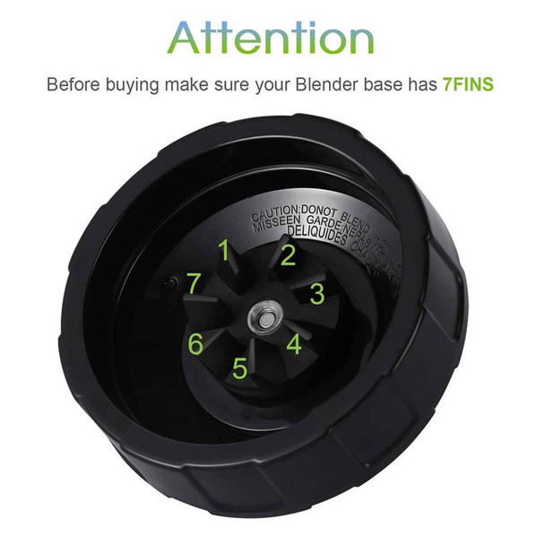 Aspearly 7 Fins Ninja Bullet Blade Ninja Parts Ninja Blender Parts 642W