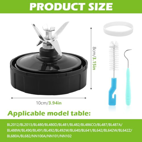 Giyochie NinJa Blender Parts 7 Fins Blender Blade Compatible With Nin 32Oz