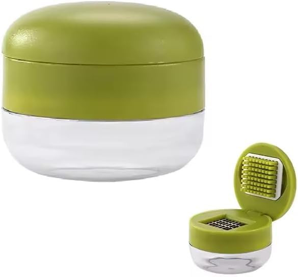 Emptycolor Mini Garlic Chopper And Press With Container Emptycolor Manual Garlic Mincer Stainless Steel