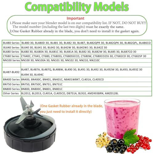 Dmsmisi 7 Fins Blender Blade Compatible With Ninja Bn401 Bn751 Bn801 Bl48030
