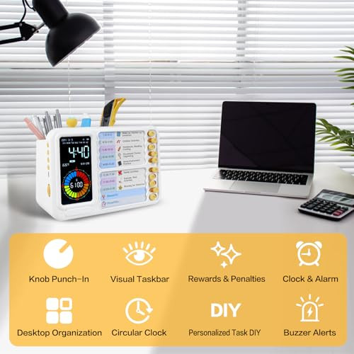 Tnczhylx 12/24 Hour Switching Task Timer Timer For Kids Visual Schedule For