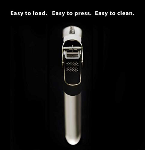 Mannkitchen Stainless Steel Garlic Press Heavy Duty Professional Grade Double LeverAssisted Garlic Stainless Steel
