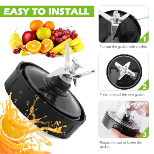 Waylenbo 7Fin Blender Parts Blender Blade Compatible With NinJa Bn401 Bn751 32Oz