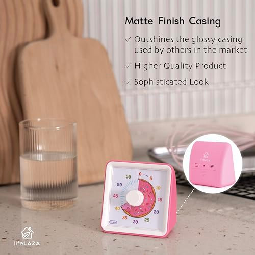 Lifelaza Visual Timer 60 Minutes Countdown Timer For Kids And Adults Donut