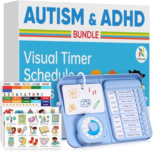 Nixroork 5In1 Visual Timer And Schedule Planner For Kids With Adhd and