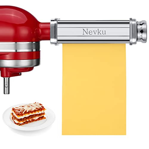 Nevku Pasta Roller Attachment For Kitchenaid Stand Mixer Stainless Steel Pasta Roller Stainless Steel