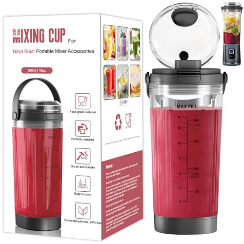 Guanqiao Blending Vessel Accessories Compatible With Ninja Blast Portable Blender Bc151Bk Upgraded 18Oz