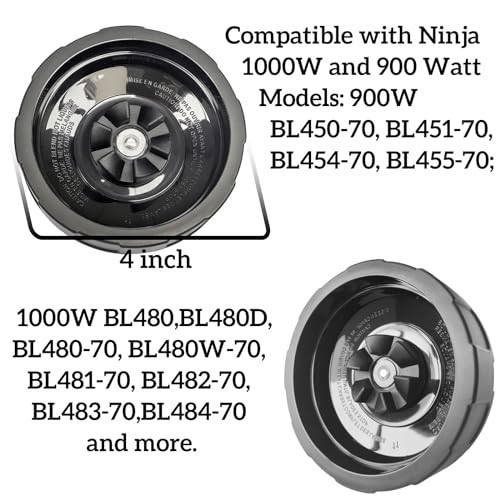Sharutia 6 Fins Blender Blades For Nutri Ninja Iq Bl480 Bl480D 900 Watts