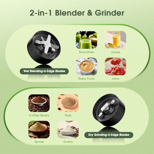 HDuka Smoothie Blender 25000 Rpm Portable Blender For Smoothies Countertop Blenders For 37Oz