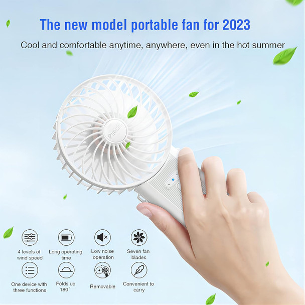 Handheld Fan, Mini Portable Fan With Lanyard,4 Speeds Level Personal Fan, 180 Degree Foldable Desk Fan For Travel Outdoor Office Handheld Fan, Mini Portable Fan With Lanyard,4 Speeds Level Personal Fan, 180 Degree Foldable Desk Fan For Travel Outdoor Office