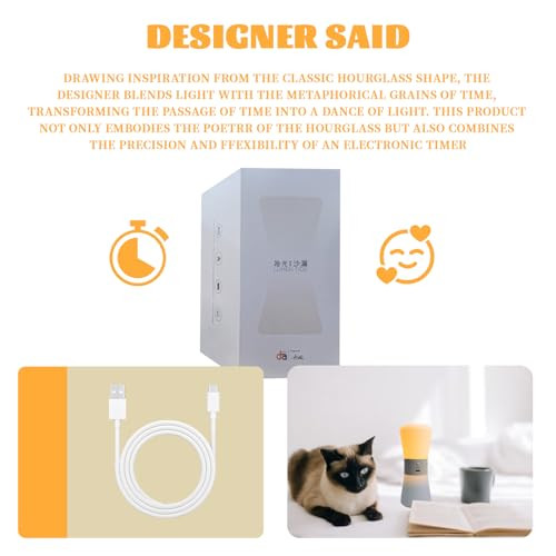 Sfgavmh Led Visual Meditation Timer and Digital Hourglass 199 Mins Adjustable Pomodoro