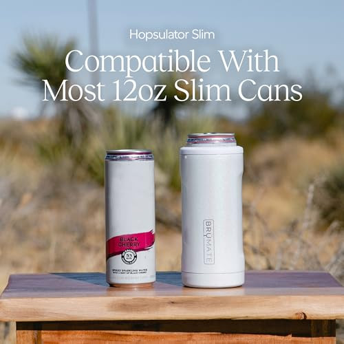 BruMate Hopsulator Slim Can Cooler Insulated For Slim Cans 12Oz Stainless Steel