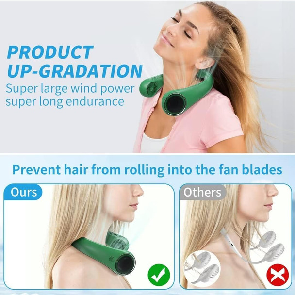 Personal Cooling Portable Neck Fans Usb Rechargeable,360 Free Rotation Lower Noise Bladeless Battery Operated Design With 3 Speed Personal Cooling Portable Neck Fans Usb Rechargeable,360 Free Rotation Lower Noise Bladeless Battery Operated Design With 3 Speed