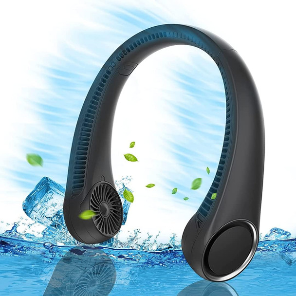 Personal Cooling Portable Neck Fans Usb Rechargeable,360 Free Rotation Lower Noise Bladeless Battery Operated Design With 3 Speed