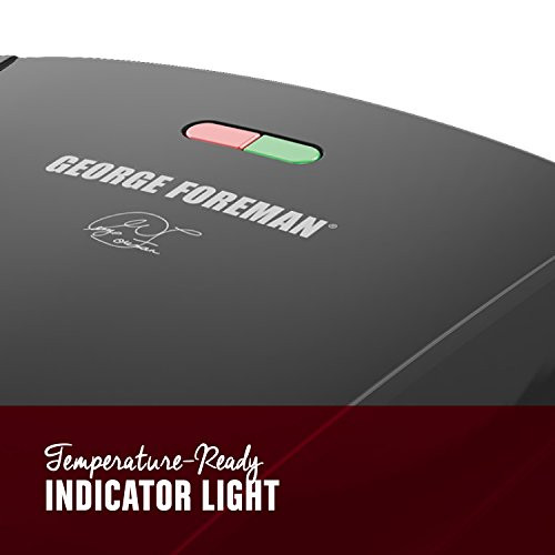 George Foreman 4Serving Removable Plate Electric Grill And Panini Press George Tough NonStick Black