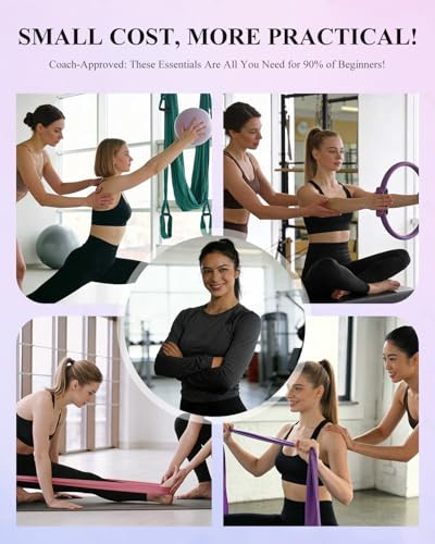 Zuluro Pilates Essentials Kit For Women Yoga Starter Set For Home Workouts