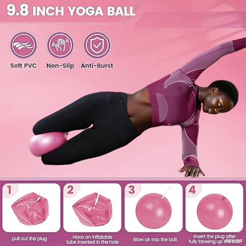 Boalord Pilates Ring And Ball Set Pilates Ring Fitness Trainer Booty Bands