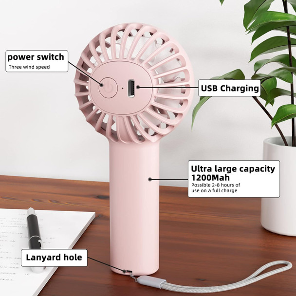Handheld Fan Dual Motors Powerful Fan 3 Speeds Personal Small Desk Fan Lightweight Makeup Usb Rechargeable Fan For Indoor Outdoor Handheld Fan Dual Motors Powerful Fan 3 Speeds Personal Small Desk Fan Lightweight Makeup Usb Rechargeable Fan For Indoor Outdoor