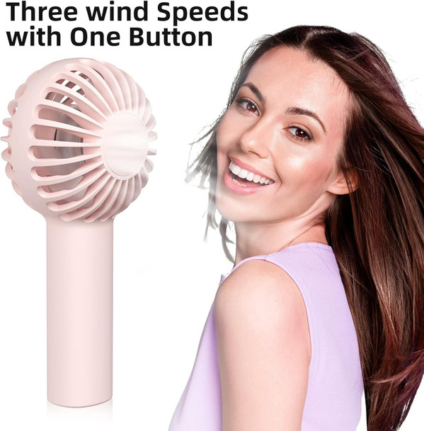 Handheld Fan Dual Motors Powerful Fan 3 Speeds Personal Small Desk Fan Lightweight Makeup Usb Rechargeable Fan For Indoor Outdoor