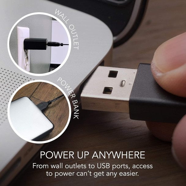 Sharper Image Sbm1Si Usb Fan With Soft Blades, 2 Speeds, Touch Control, Quiet Operation, Metal Frame, 5V Wall Adapter, 6 Ft
