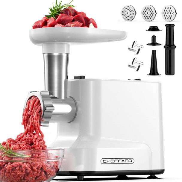 Cheffano Meat Grinder Max] Electric Meat Grinders With 2 Grinding Blades 2500W