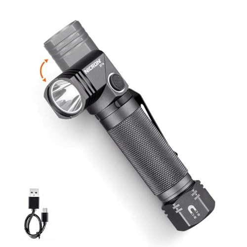 Cosmoing 1300 Lumens Rechargeable Magnetic Flashlight 6 Modes Led 90 Degree Flashlight