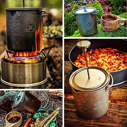 Bestargot Titanium Pot Portable French Press 750Ml