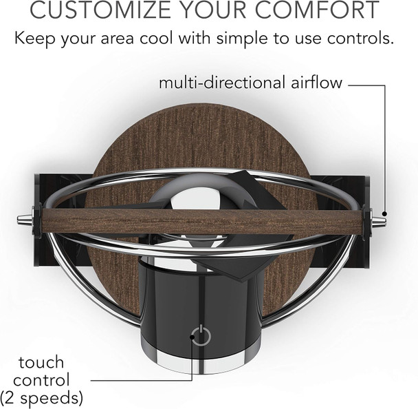 Sharper Image Sbv1Si Usb Fan With Soft Blades, 2 Speeds, Touch Control, Quiet Operation, 5V Wall Adapter, 6 Ft. Cable, Personal Sharper Image Sbv1Si Usb Fan With Soft Blades, 2 Speeds, Touch Control, Quiet Operation, 5V Wall Adapter, 6 Ft. Cable, Personal