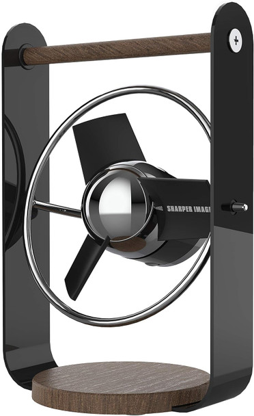 Sharper Image Sbv1Si Usb Fan With Soft Blades, 2 Speeds, Touch Control, Quiet Operation, 5V Wall Adapter, 6 Ft. Cable, Personal