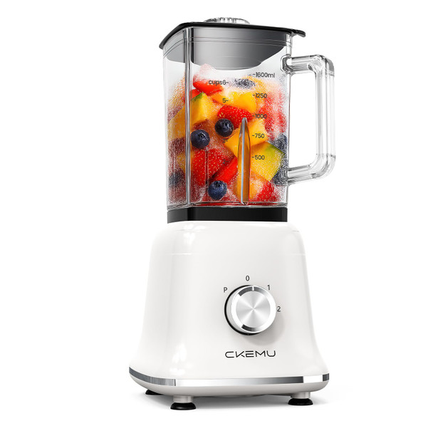 Ckemu Professional Blender For Smoothies Countertop Blender With Glass Jar 3 Functions 6 Cup 750 Watts