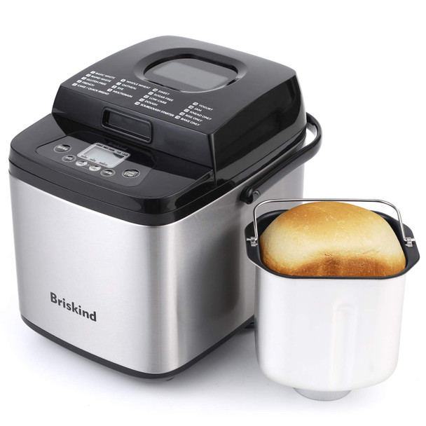 Briskind 19In1 Compact Bread Maker Machine / Loaf Small Breadmaker With Carrying 1.5 Lb