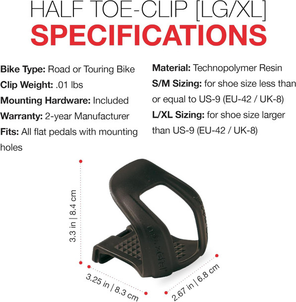 Zefal Cristophe Mountain Bicycle Half Toe Clip