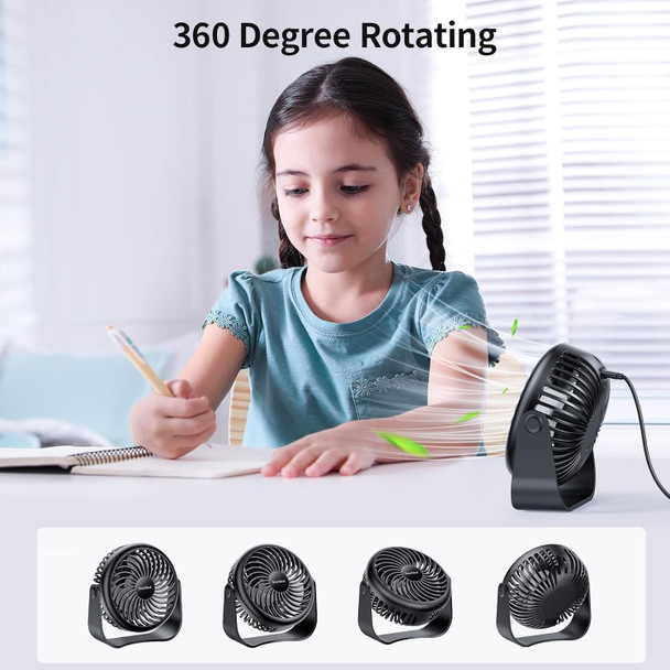 Smartdevil Usb Desk Fan, 3 Speeds Portable Mini Desktop Fan, 360° Adjustment Small Personal Table Fan For Home Office Car Outdoor Smartdevil Usb Desk Fan, 3 Speeds Portable Mini Desktop Fan, 360° Adjustment Small Personal Table Fan For Home Office Car Outdoor