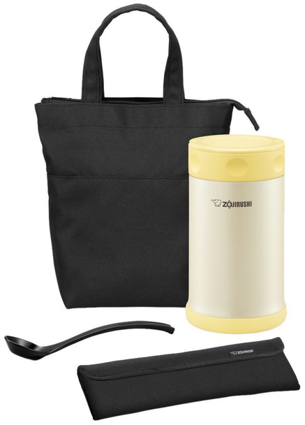 Zojirushi Stainless Steel Lunch Jar 25Ounce Pearl Yellow Stainless Steel